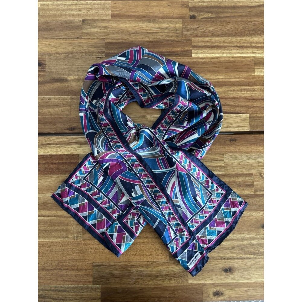 Adrienne Landau Scarf Multicolor Scandi Girl Office Handbag Scarf Abstract Print